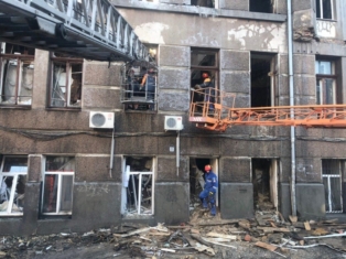 пожар в Одесском колледже