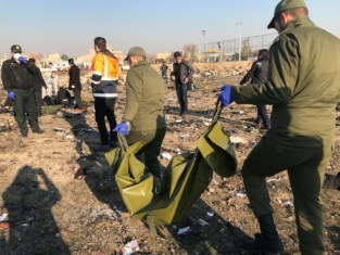 крушение самолета в Иране