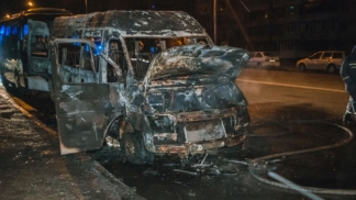 пожар в маршрутке