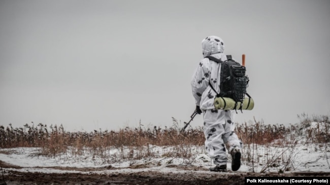 Боец полка имени Калиновского. Фото предоставлено пресс-службой полка